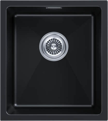 Кухонная мойка Paulmark LUMI 41UNI LU41-BLM 45х40 цвет черный